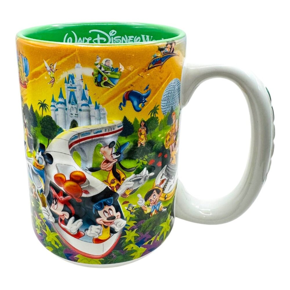 Walt Disney World Parks Grandpa Mug 16 Oz Ceramic Colorful Characters Vintage - Picture 2 of 9